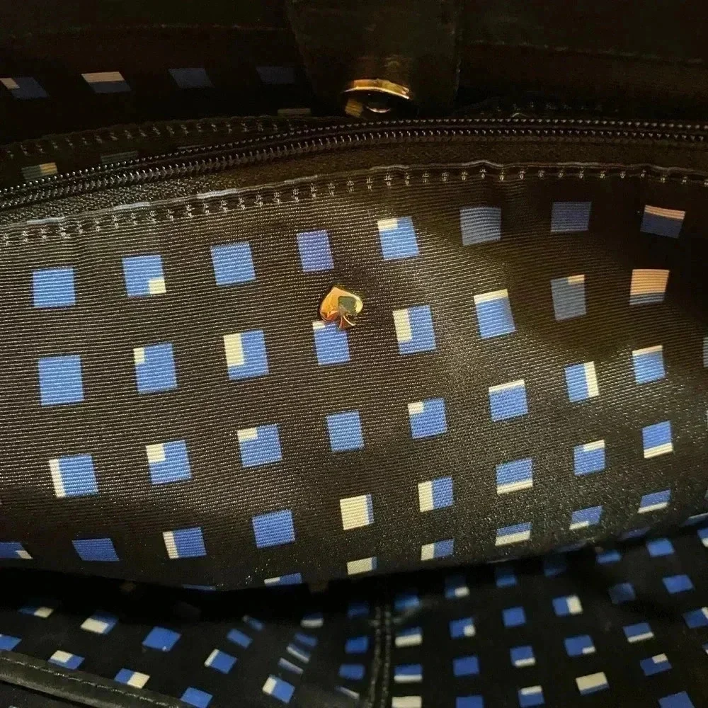 Kate spade black leather satchel handbag